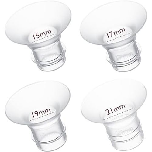 Momcozy Flange Insert 15/17/19/21mm Compatible with 24mm Flange/Shield of Most Pumps, Insert for Breast Pump Replacement Accessories, 4PCS