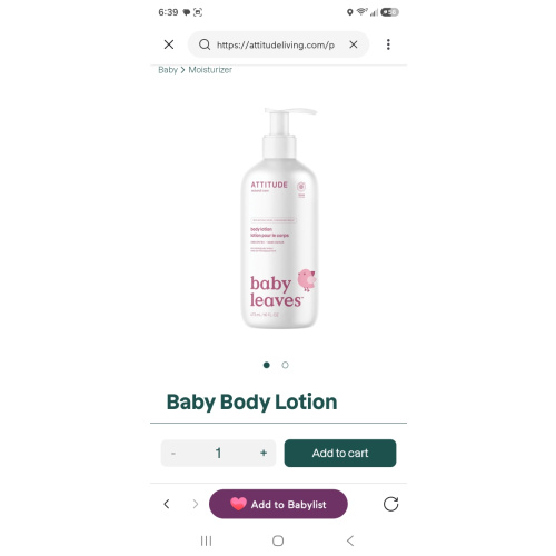 Baby body lotion - dermatologically tested I ATTITUDE