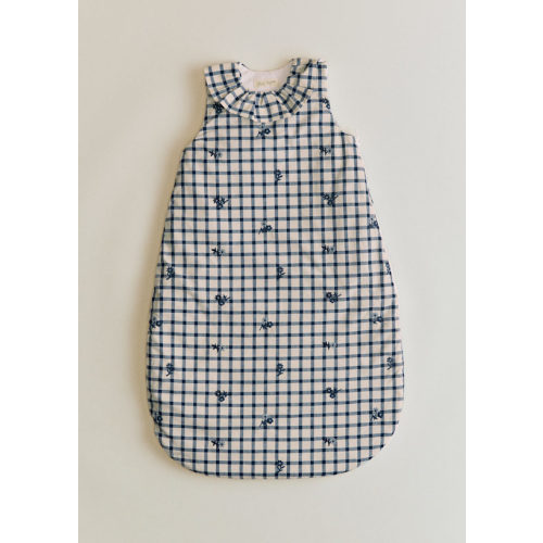 Check Embroidered Flowers Sleeping Bag - Size 1