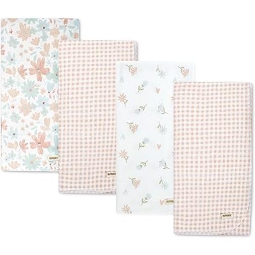HUGGIES 4-Pack Flannel Receiving Blankets