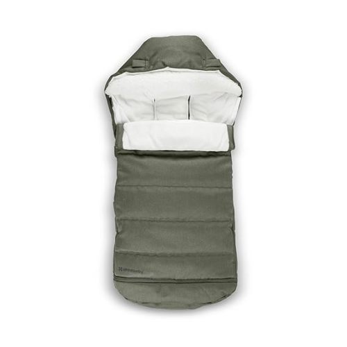 UPPAbaby CozyGanoosh 2-in-1 Seasonal Footmuff - Easily Attaches to UPPAbaby Strollers + RumbleSeat – Versatile, Ultra-Plush Zip-Out Liner for Cold Weather - Evelyn (Meadow Green)