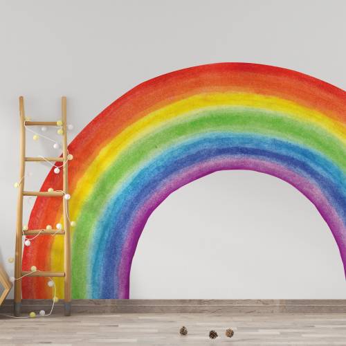 Kids Room Rainbow Wall Decal: Vibrant Baby Decor