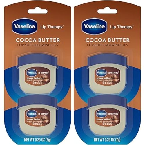Vaseline Lip Therapy Cocoa Butter.25 oz (Pack of 4)
