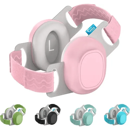 Bella's Friends Baby Ear Protection for Infants & Toddlers(3–48 Months) - Lightweight 24dB Noise Cancelling Headphones - Safe fit & Comfort Earmuffs - Improve Sleep - Baby Travel Essential, Pink