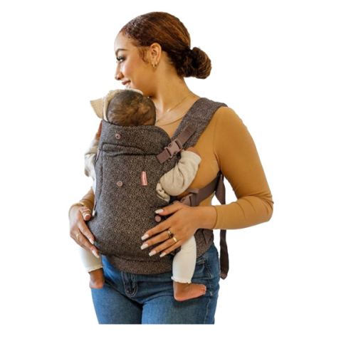 Infantino Flip 4-in-1 Convertible Baby Carrier, Adjustable, Ergonomic Babywearing, Registry Essential, Baby Carrier for Newborn to Toddler, Leopard