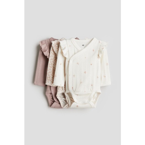 3-pack Pointelle Wrapover Bodysuits