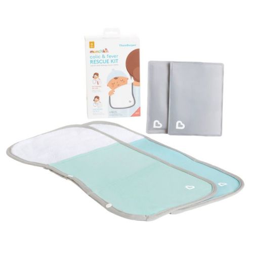 Munchkin TheraBurpee Colic & Fever Rescue Kit with Hot & Cold Therapy Burp Cloths - 4ct