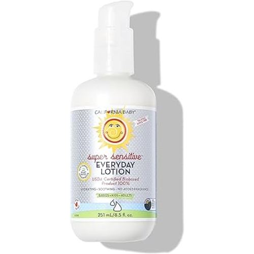 California Baby Super Sensitive Unscented Lotion | 100% Plant-Based Moisturizer | Baby Lotion For Newborn | Hypoallergenic Baby Lotion | 8.5 oz