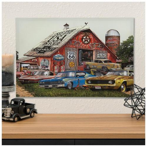 Laid Back Chevy Garage Canvas Wall Decor