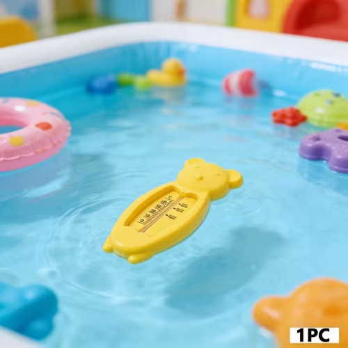 cute bear bathroom shower thermometer durable pvc battery - Temu