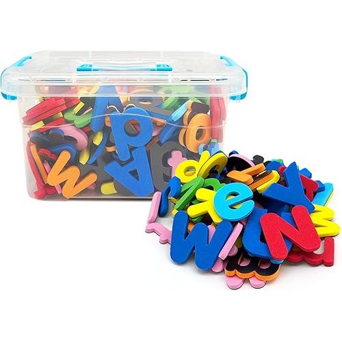 Magnetic Letters ABC Alphabet Magnets for Toddlers 1-3 Fridge Magnets 238 Pcs Double - Side Magnetic Letters Board for Preschool Toddler Spelling and Learning