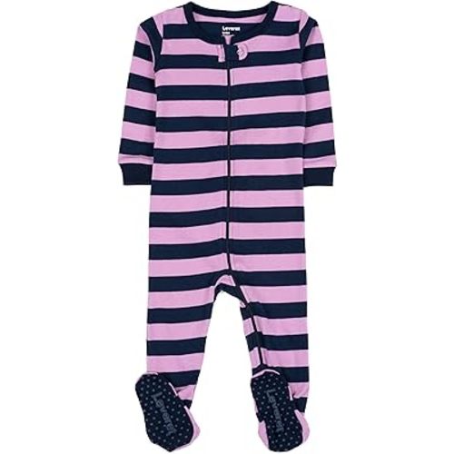 Leveret Kids Pajamas Baby Boys Girls Footed Pajamas Sleeper 100% Cotton (Size 6-12 Months-5 Toddler)
