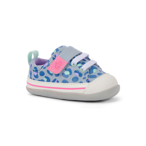 Stevie Mini Sky Blue/Leopard