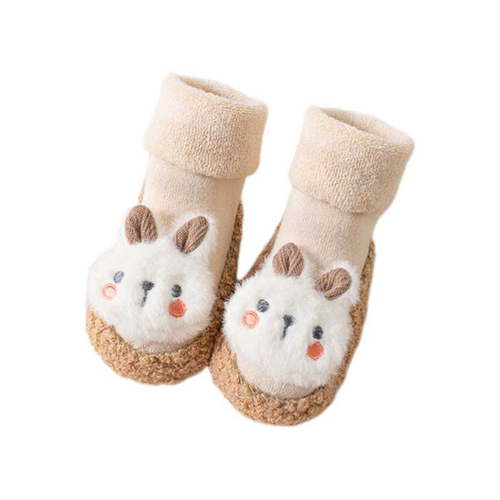 Huowey Baby Boy Girls Toddlers Indoor Animals Slipper Shoes Anti- Socks Booties First Cozy Footwear, 18-24 Months