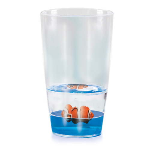 Deluxebase Floatarama Clown Fish Tumbler, 9oz Acrylic, Floating Animal Figurines