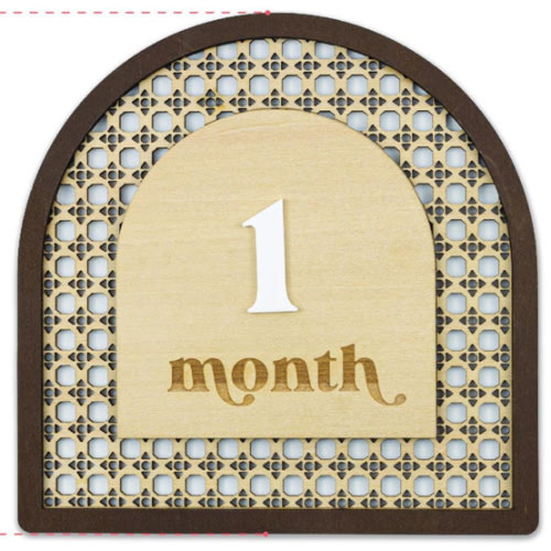 Rattan Milestone, Interchangeable Monthly Milestone