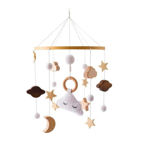 Montessori Baby Crib Mobile Sensory Toy for Girls Boys Newborn Children Birthday