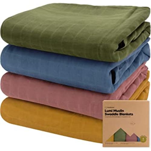 Amazon.com: 4-Pack Muslin Swaddle Blankets for Baby Boys, Girls - Organic Baby Blankets for Girl, Boy, Baby Swaddle Blanket Unisex, Receiving Blankets, Swaddles for Newborns, Newborn Baby Essentials (Corals) : Baby