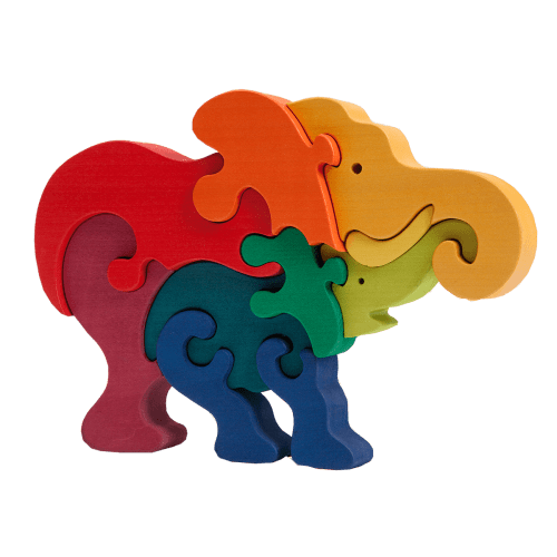 Elephant Family Puzzle