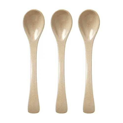 Nuby Eco-Friendly Natural Rice Husk 3 Piece Spoon Set- 3 Pack, 6+ Months- Fully Compostable and Biodegrable