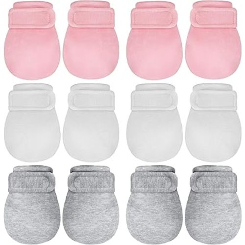 Adjustable Baby Mittens No Scratch Newborn Cotton Breathable Gloves Warm Baby Mitts for Boys Kids