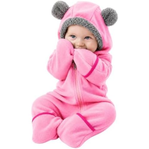 Cuddle Club Fleece Baby Bunting Bodysuit Hoodie, Newborn - 5T