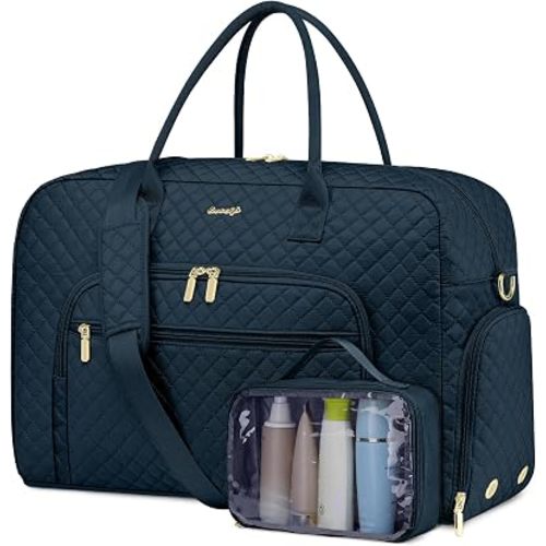 Travel Duffle Weekender Bags for Women - Weekend Bag Women with Shoe Compartment Carry On Overnight Bag with Toiletry Bag Duffel Bags Wet Pocket for Gym Hospital Bags for Labor and Delivery Pink