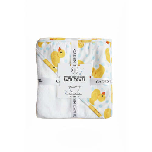 Embroidered Bamboo Hooded Towel in Rubber Ducks | Caden Lane