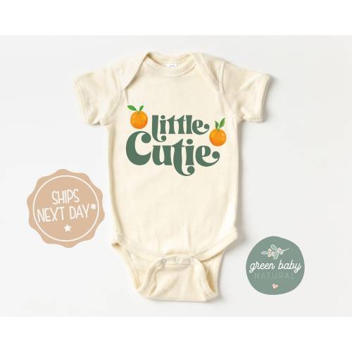 Little Cutie Onesie: Retro Orange Fruit Bodysuit