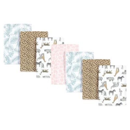 Girls 7Pk Flannel Burp Cloth