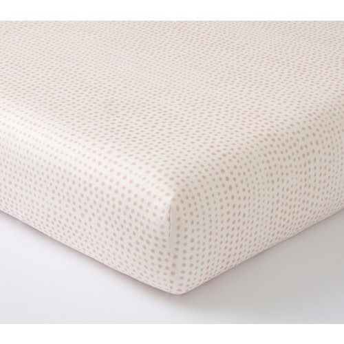 Falling Dot Organic Crib Fitted Sheet