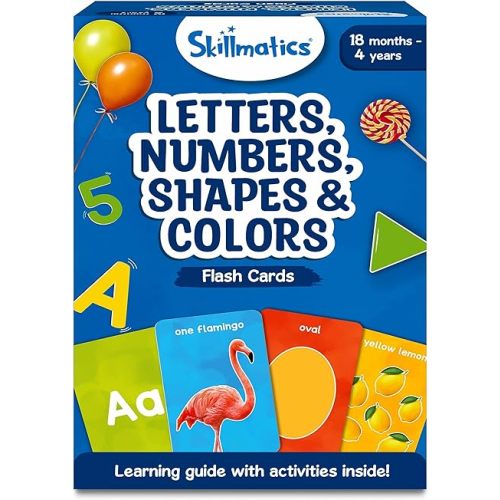 Skillmatics Flash Cards for Toddlers – Letters, Numbers, Shapes & Colors