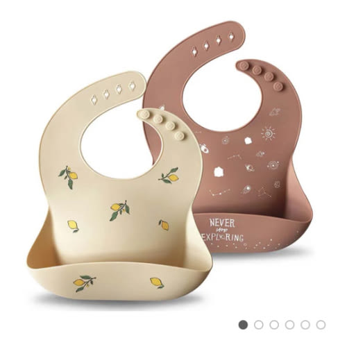 Silicone Baby Bib - 2 Pack