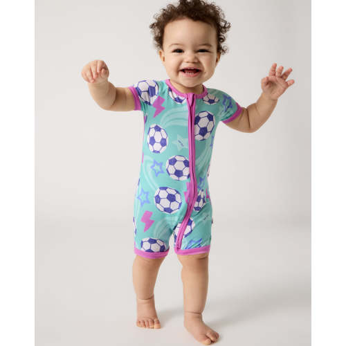 Aqua Soccer Stars Shorty Zippy | Little Sleepies
