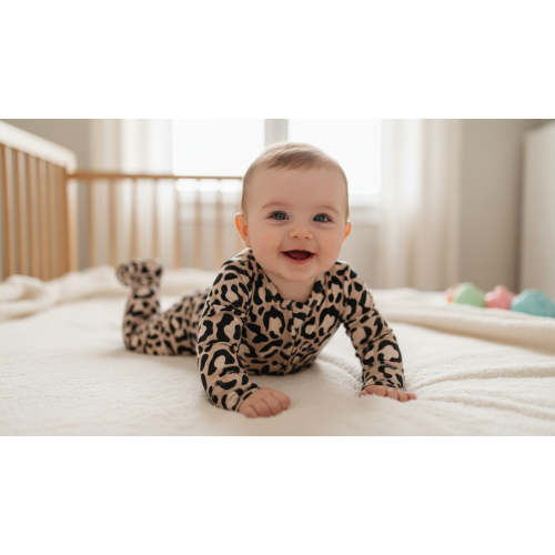 Bamboo Zipper Footie, Leopard – Witching Hour Baby