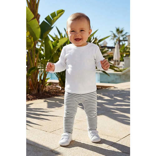 Baby LumaLeo Leggings | Grey/White