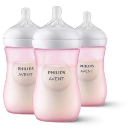 Philips Avent 3-Pack Natural 9 oz. Bottle in Pink - PINK - 9 OZ