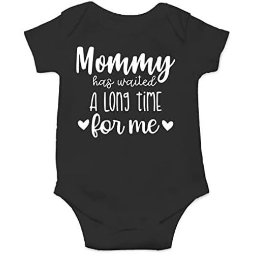 CBTwear Mommy Has Waited a Long Time for Me - Baby Clothes - Funny Newborn Bodysuit Outfits for Boys and Girls
