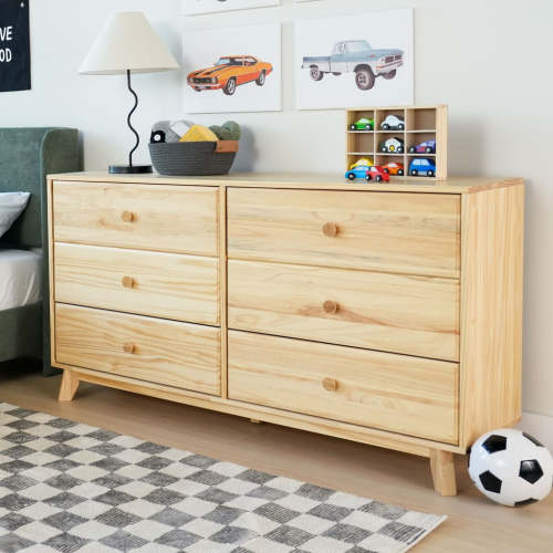 Classic 6-Drawer Dresser- Natural Finish