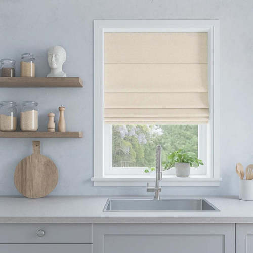 Zero Sunlight Pleated 100% Blackout Cordless Roman Shade – Pleated Curtain