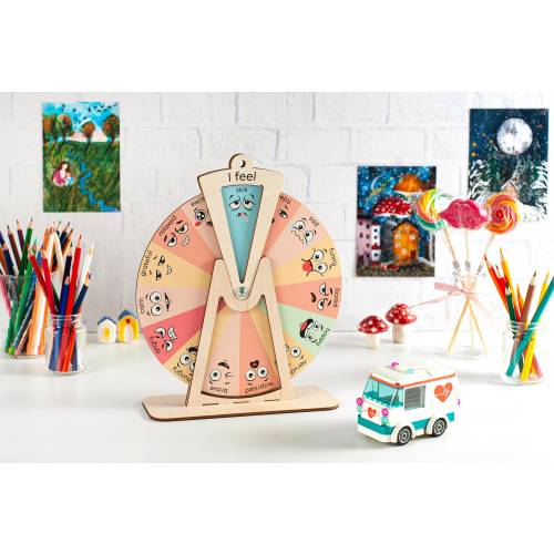 Montessori Emotion wheel, Feelings wheel, Toddler gift, Kids gift, Toddler toys, Kids activity, Emotion chart, Feelings chart, Kids toy