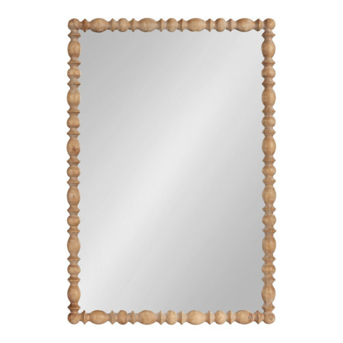 Astoria Grand Rectangle Scalloped Wooden Mirror & Reviews | Wayfair