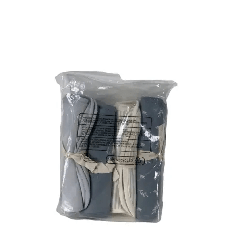 Tiny Kind Burp Cloth 4 Pack, Grey Leaf