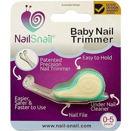 NAIL SNAIL Baby Nail Trimmer, Nail File & Under Nail Cleaner. Baby Nail Care Kit, 3-in-1 Baby Nail Care Set: Baby Manicure and Pedicure kit for Newborns, Infants and Toddlers.