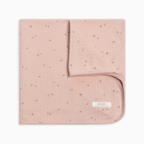 Brushed Back Pointelle Swaddle Blanket