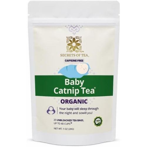 Secrets Of Tea Baby Catnip Sleepy Time Tea – Organic Relaxing Herbal Blend for Babies and Newborns, Gentle and Caffeine-Free – 20 Tea Bags (1 Pack)
