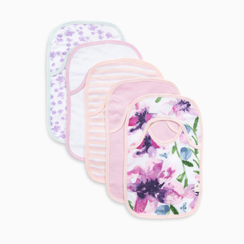 Burt's Bees Baby Organic Lap Shoulder Bib (5 Pack) - Watercolor Daylily
