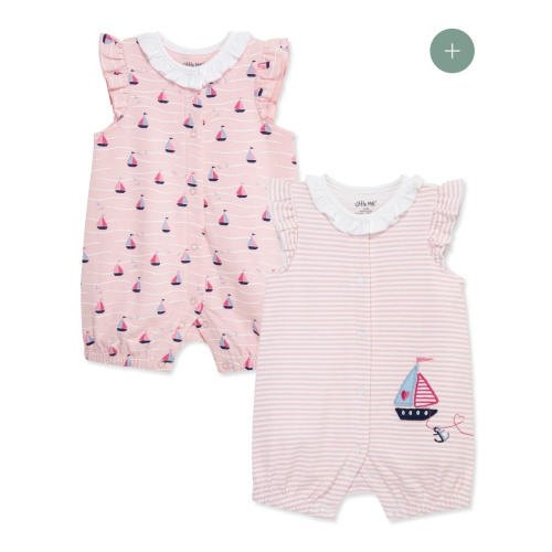 Sailboats Rompers 2-Pack