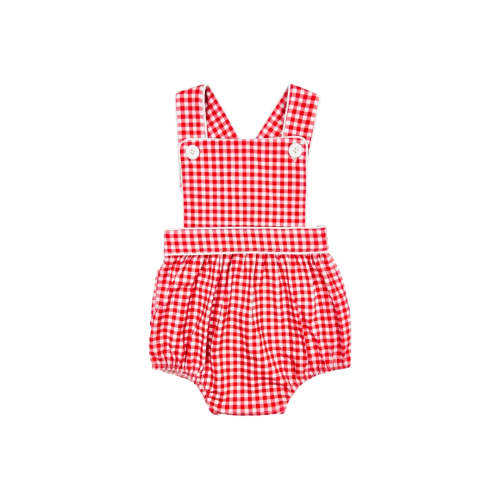 Funfetti Kids Red Gingham Sunsuit