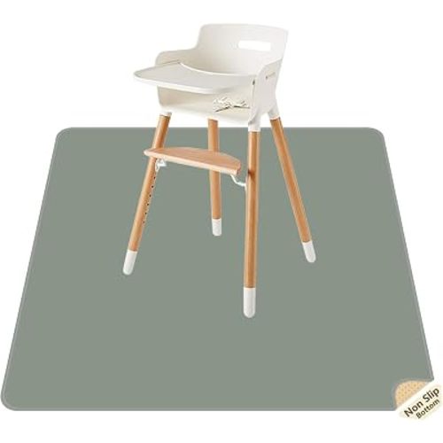 Splat Mat for Under High Chair, Waterproof Washable High Chair Floor Mat